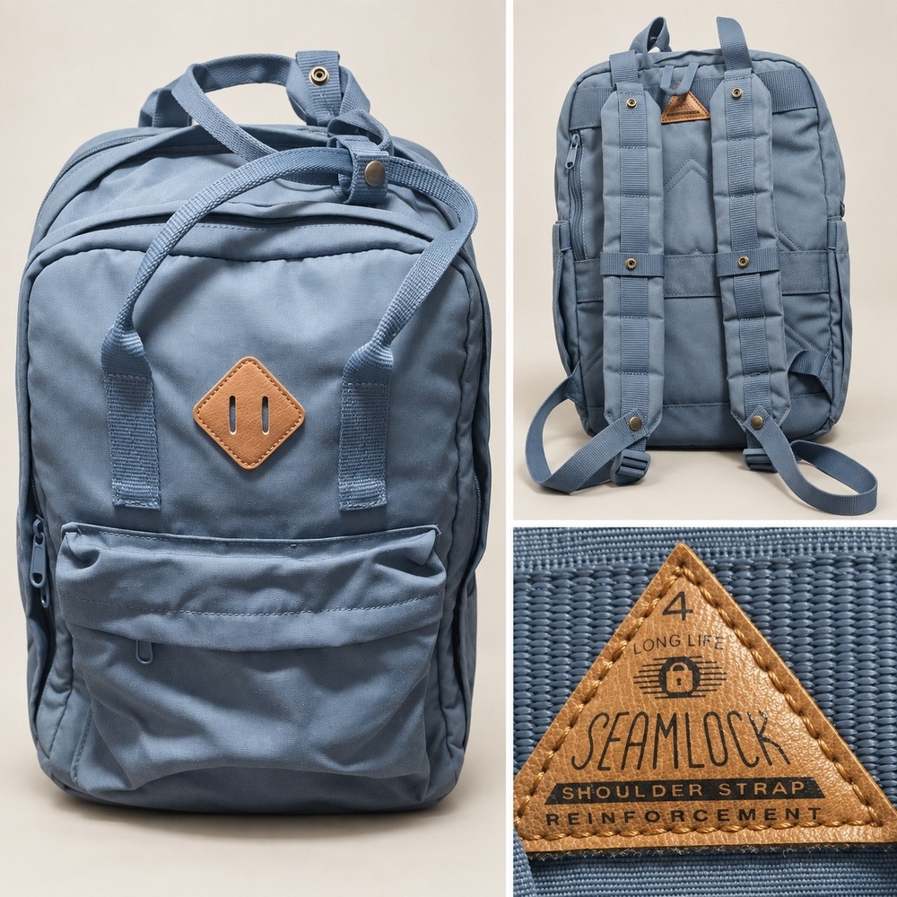 Blue Square Commuter Backpack with 15in Laptop Sleeve and Hydration Pocket